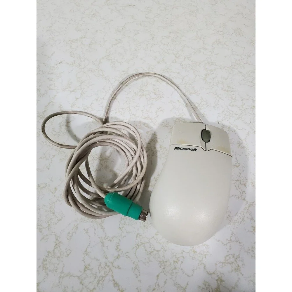 Microsoft Gateway IntelliMouse 1.2A PS/2 Compatible Wired Ball Mouse - Untested